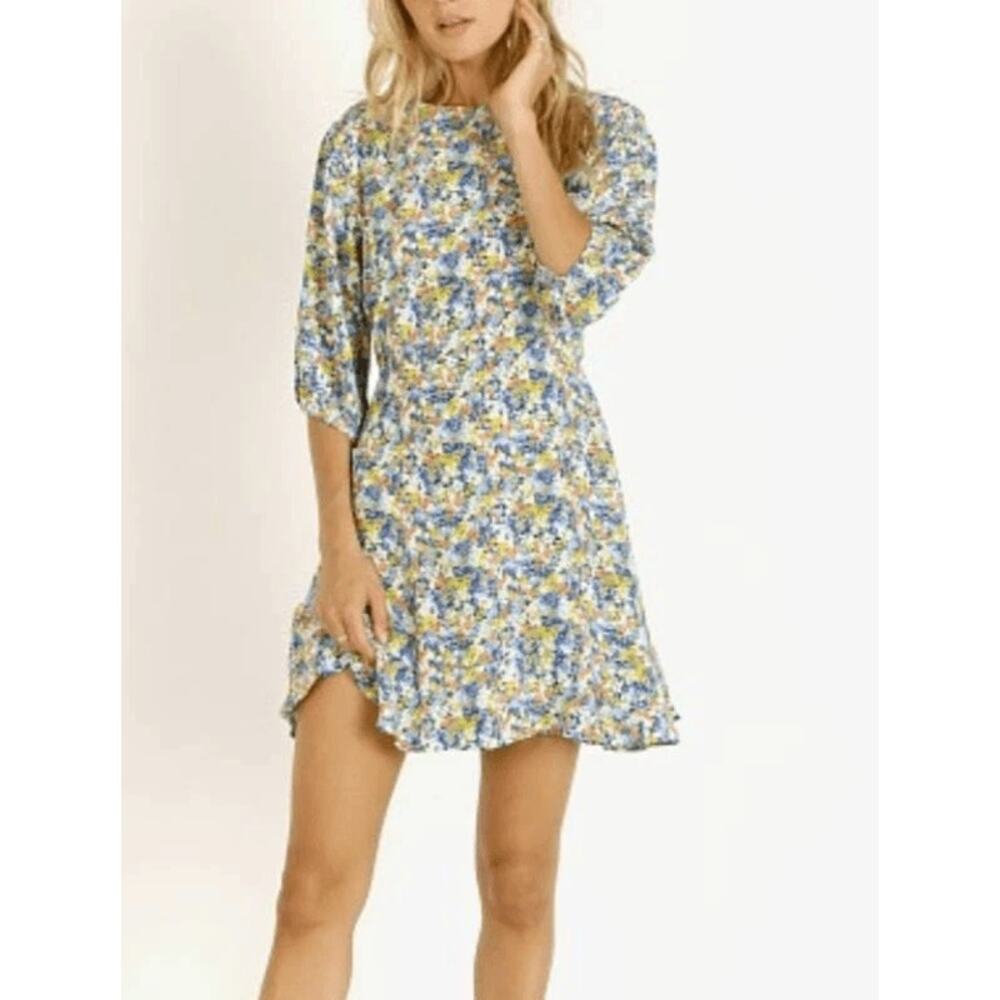 NEW Faithfull the Brand Women's Jeanette Floral Vionette Dress Size 8 Garden